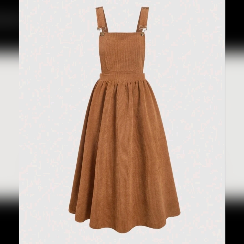 SHEIN MOD Women's Solid Color Suspender Dress